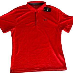 New Men’s Under Armour Polo Shirt Short Sleeve Size 2XL 3XL Red NWT